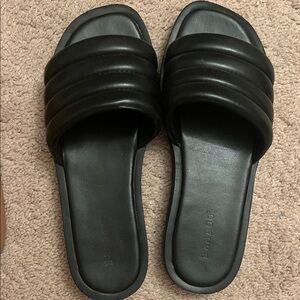 BAMBOO Black Slide Sandals
